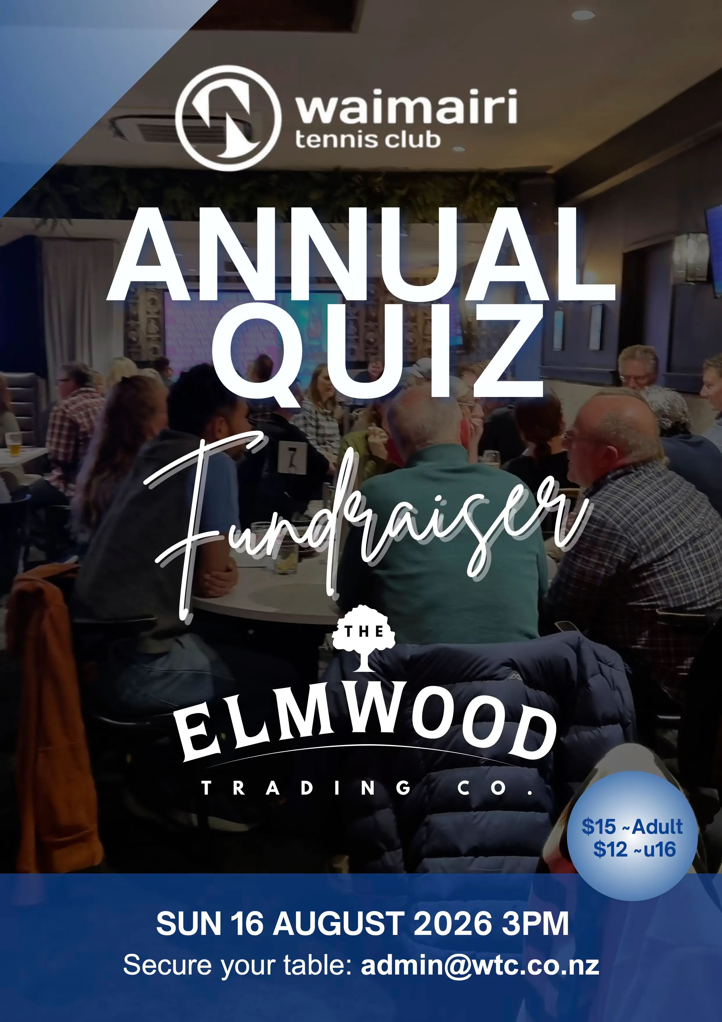 Annual Quiz Fundraiser poster